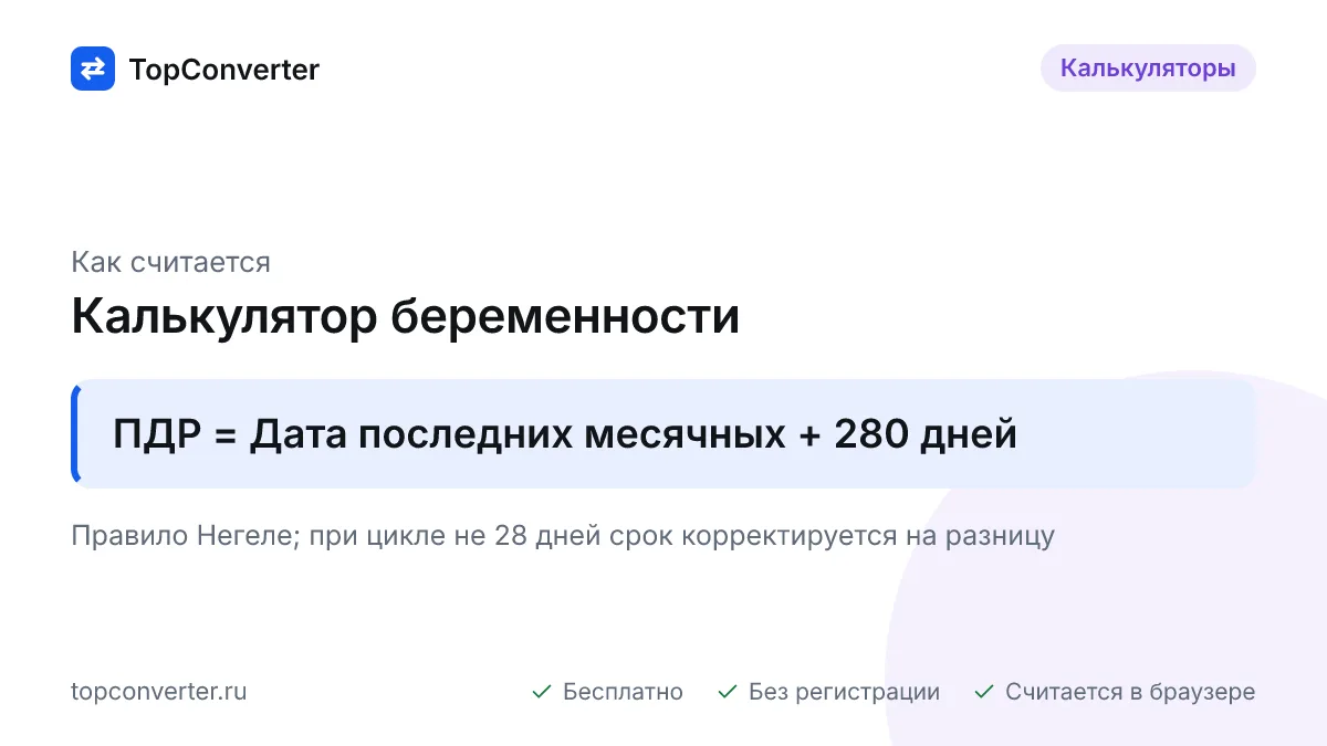 Рассчитайте срок беременности по неделям и дату родов по последним месячным, дате зачатия или ЭКО: триместры, календарь по неделям, формула Негеле.