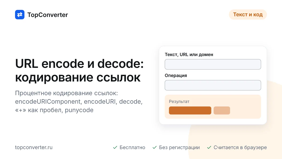 URL encode и decode онлайн — кодирование ссылок, punycode